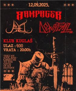Death thrash metal koncert 2025 sa Downfall, Rampager i Avet u klubu Kuglaš