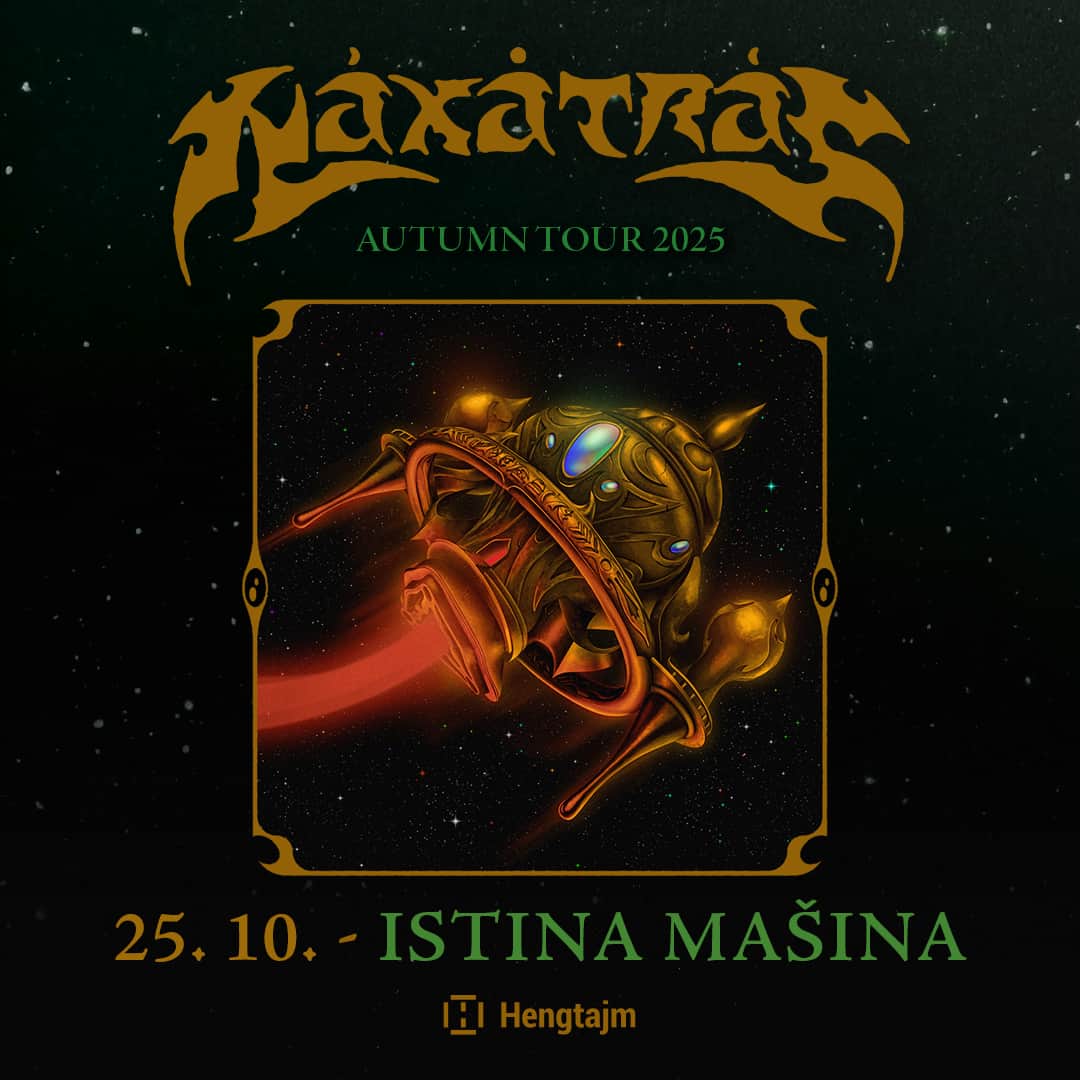 Omot petog albuma "V" benda Naxatras, objavljen 2025